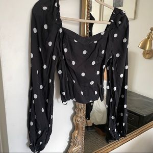 Free people polka dot top